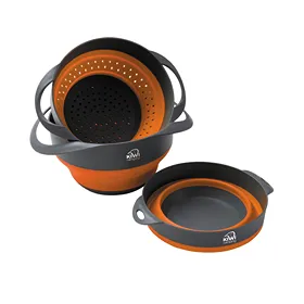 Kiwi Camping Collapsible 3PC Bowl & Colander Set